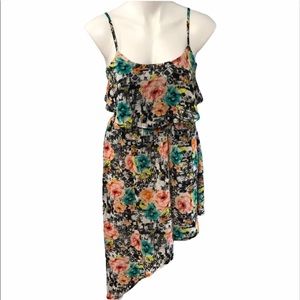 Floral asymmetrical dress